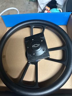 Forever sharp steering wheel w/ Chevy emblem