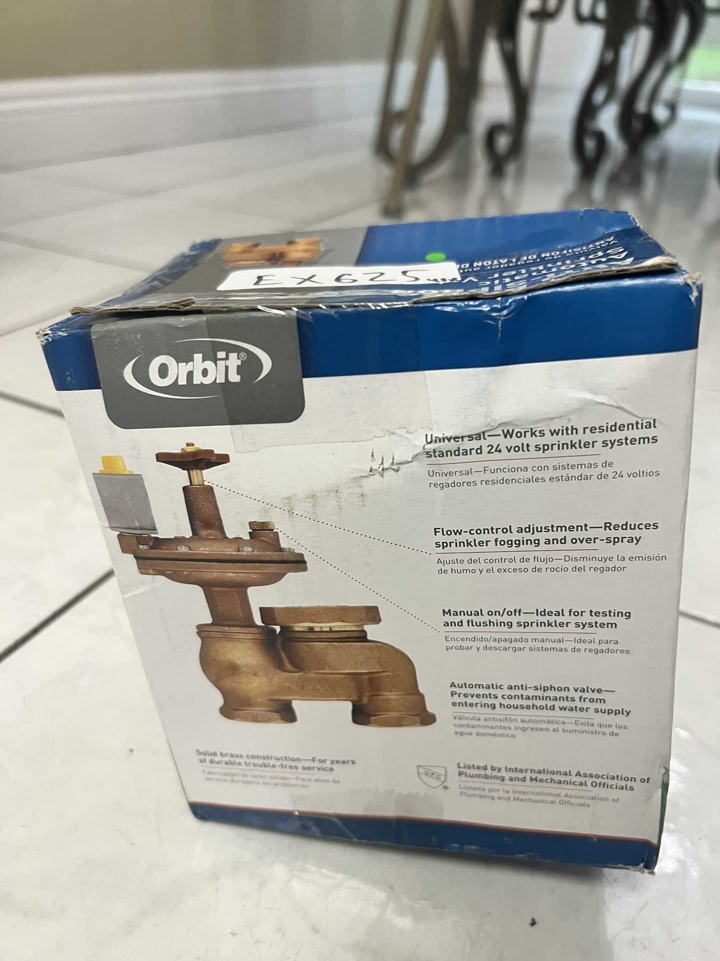 Orbit 3/4 Inch Automatic Brass Anti-Siphon Valve for Sprinkler Systems