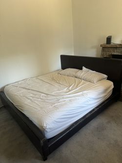 Disassembled King Bed With Frames Head