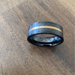 Wedding Ring Men’s 8MM Black Stainless Steel Size 11 New