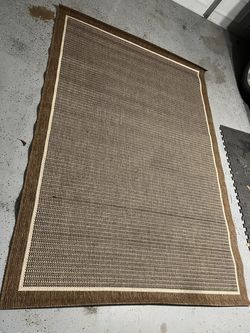 New of natural jute rug coloured brown braided vegan rug