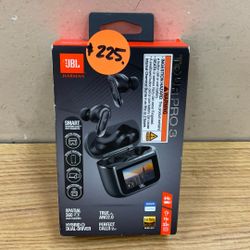 JBL TOUR PRO 3 TRUE WIRELESS NOISE CANCELLING EARBUDS.