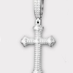 Diamond cross necklace certified lab grown Moissanite $210 $100 Size: