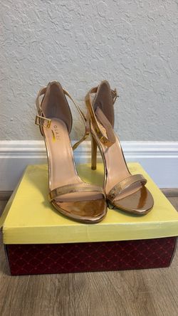 Glaze Gold Strappy Stiletto Heels