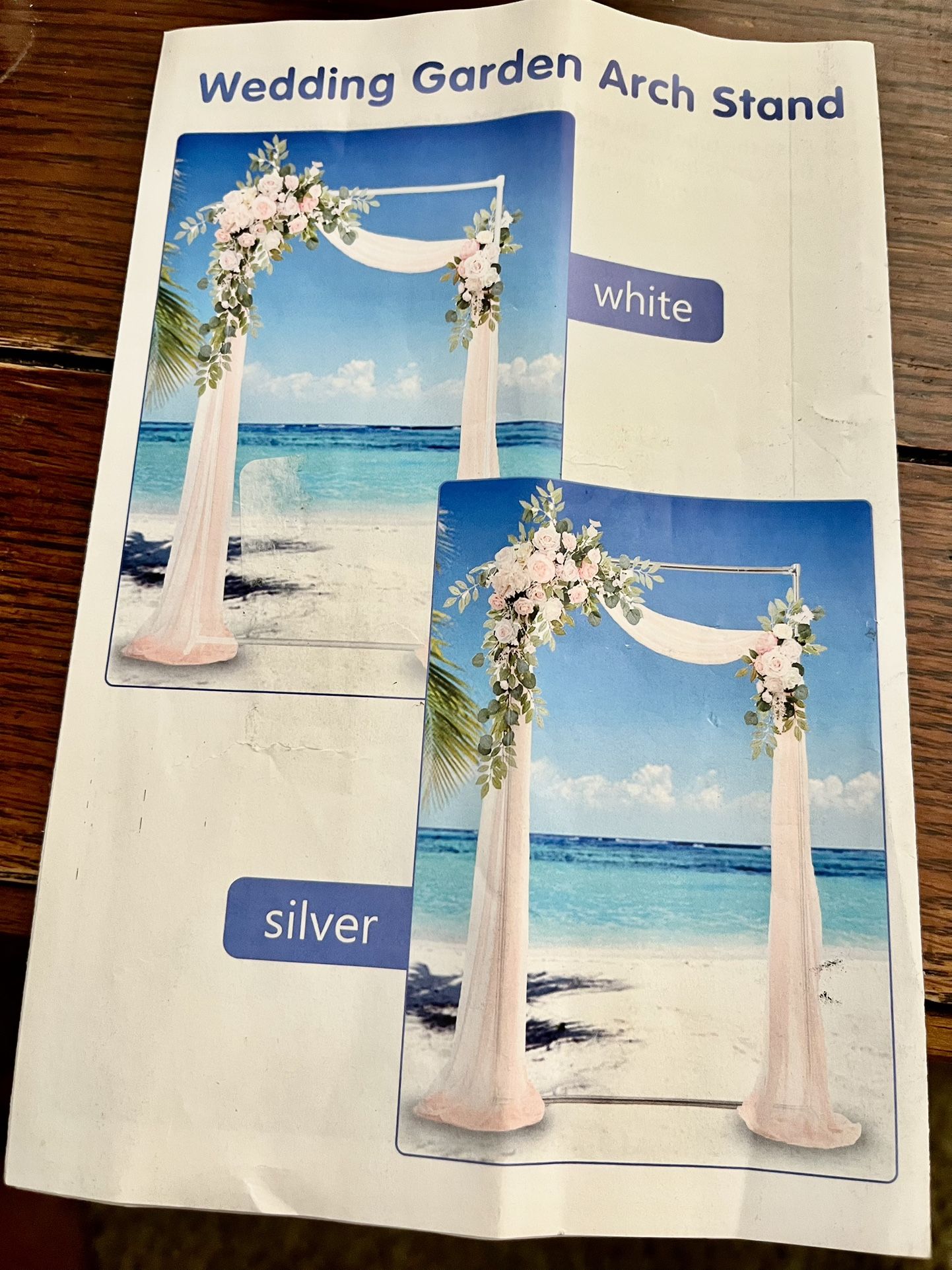 Wedding Garden Arch Stand Silver