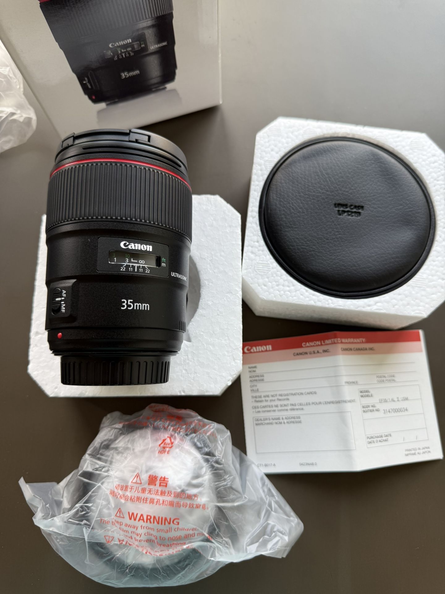 Canon EF 35mm Camera Lens