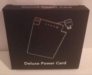 Deluxe Power Card Ultra Thin USB-C/Micro USB/Lightning Rechargeable 2,500mAh Power Bank 