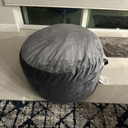 Gray - Bean Bag Pouff