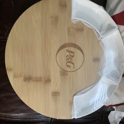 NEW 13" P&G Branded Charcuterie Board W/Removable Trays, Small Drawer W/utensils