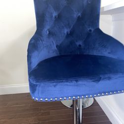 Velvet Blue Stool