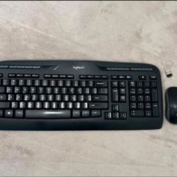 Logitech Black Wireless Keyboard + Mouse