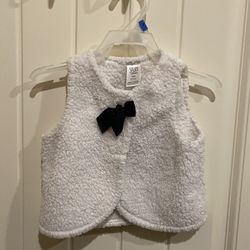12 Month White Vest And Black Hoodie