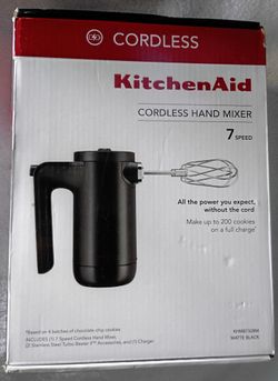 KitchenAid 7-Speed Hand Mixer - Cordless, Black Matte