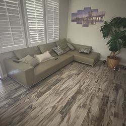 High end Italian leather couch  