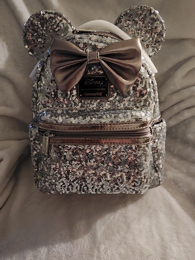 Loungefly Silver Sequins Backpack 