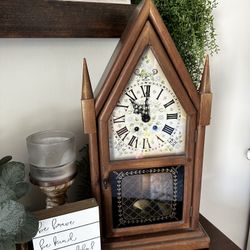 Eight Day Spring Wound Pendulum Mini Grandfather Clock by The New England Clock Company