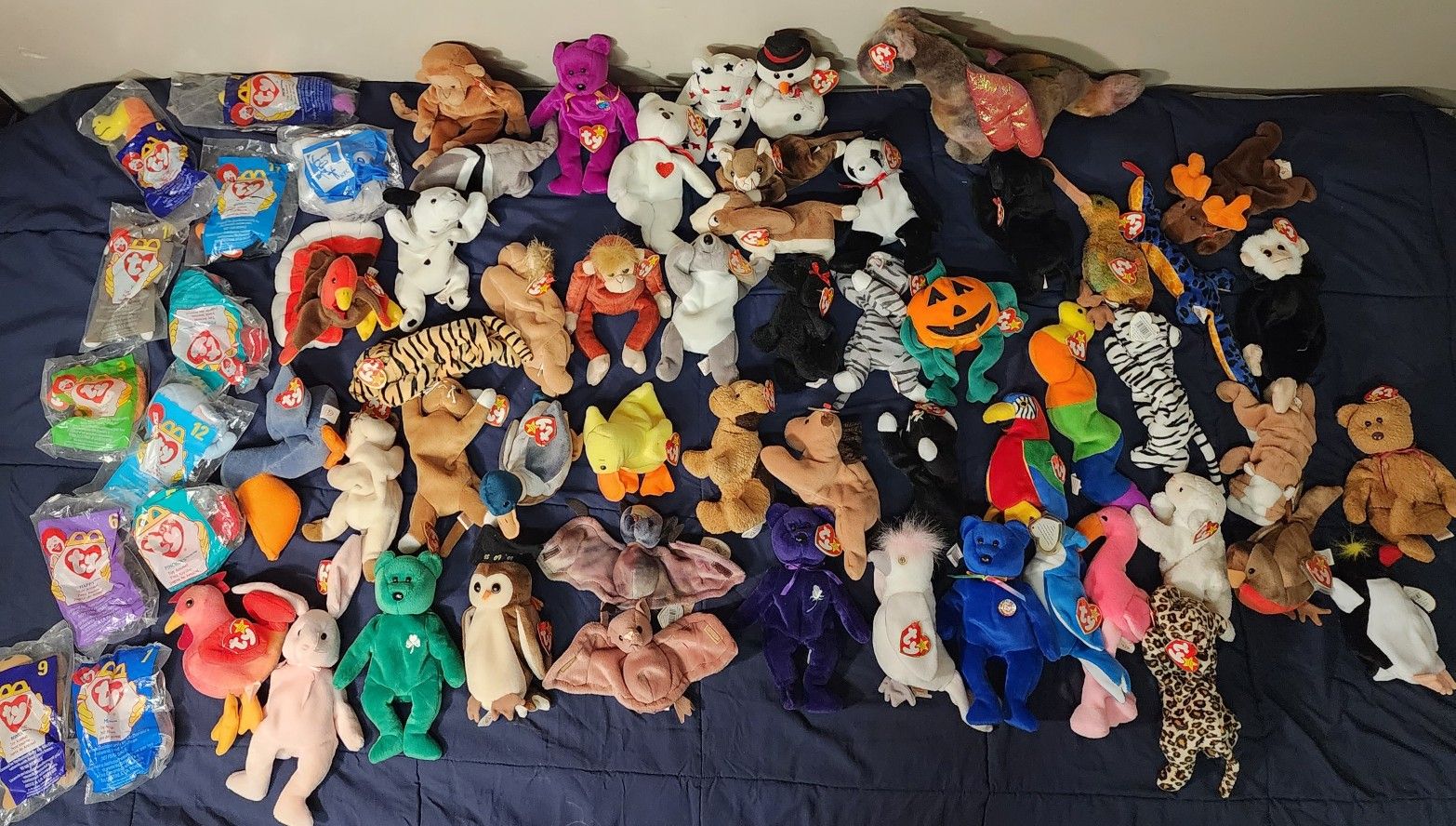 TY Beanie Baby Lot - 63 Different Rare & Retired - Princess Diana- McDonald's