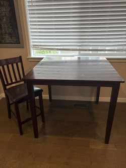 Table And 4 Stools Bar Height