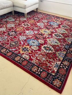 Karastan Bravado Mahri Red Area Rug – 8’6” x 11’6”
