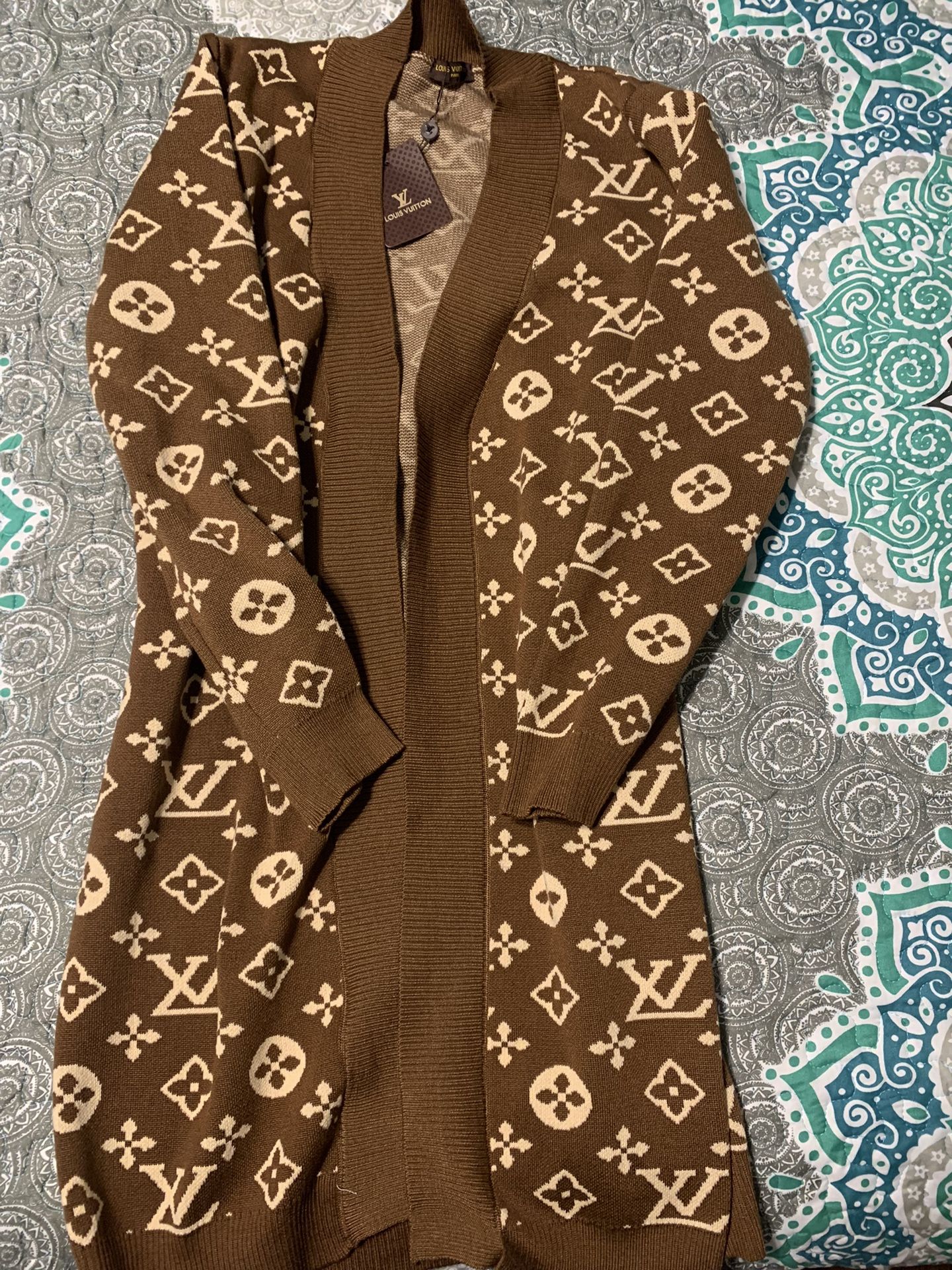 Printed Letters Cardigan