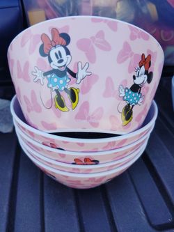 Disney Minnie Mouse Pink Bowls Set
