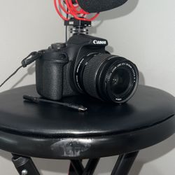 EOS Rebel T7 With Rogue Mic And USB-c Adapter