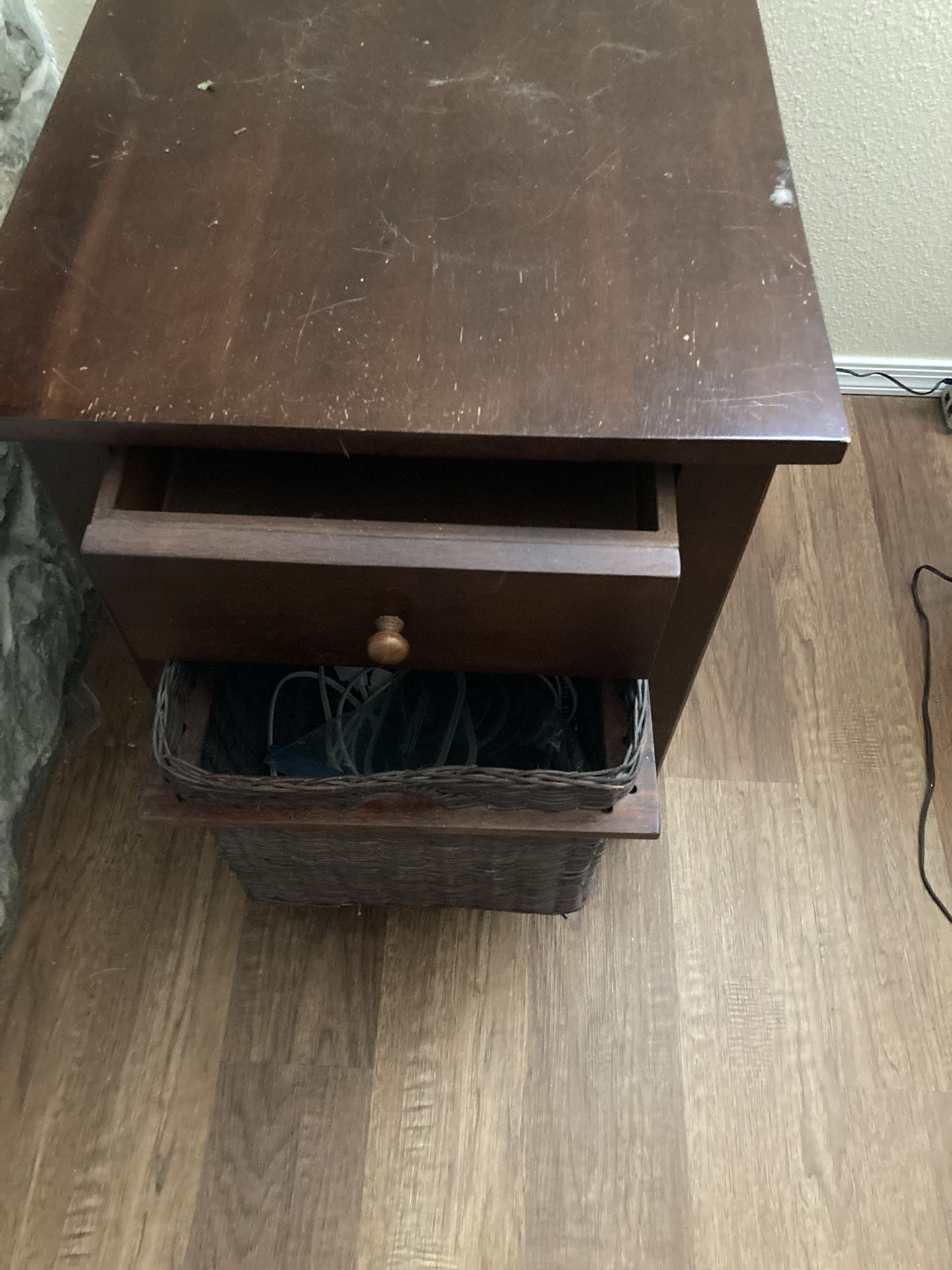 Wood End Table