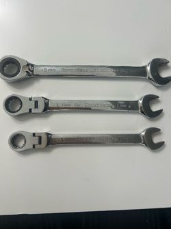 GearWrench Ratcheting Combination Wrench Set 12mm 13mm 15mm