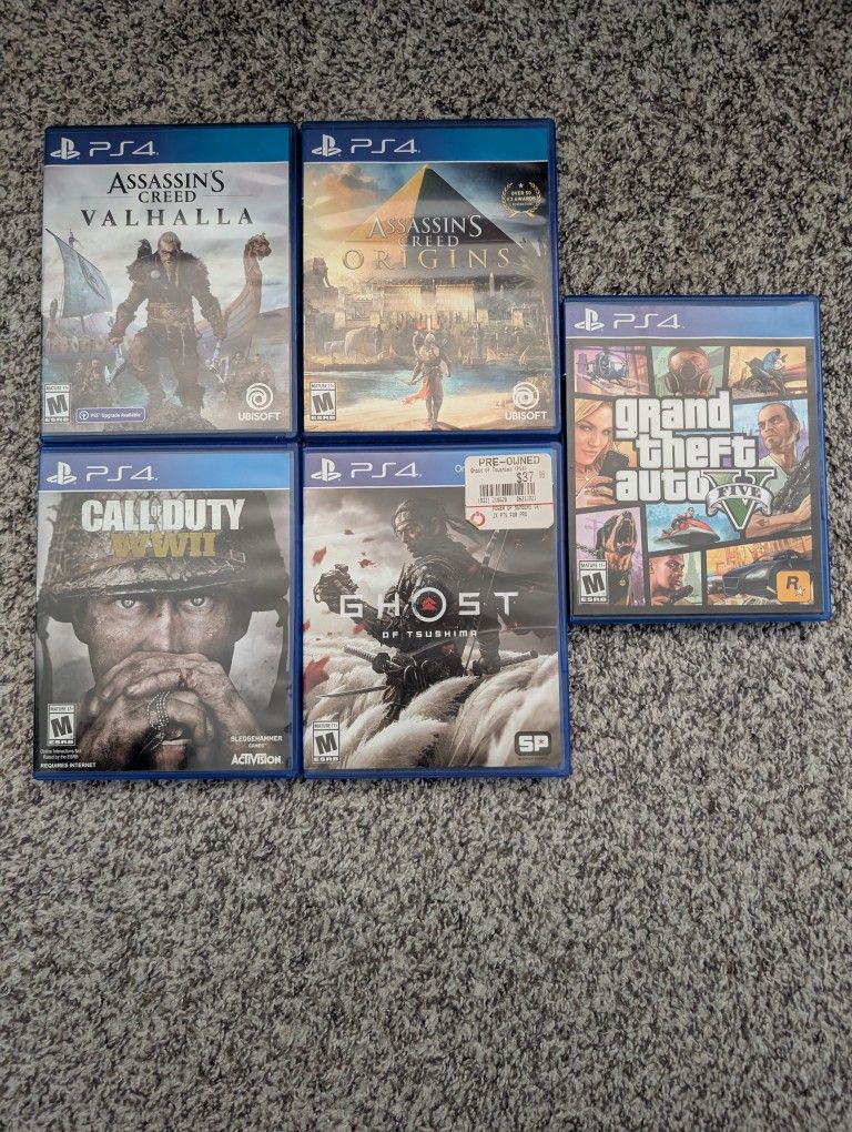 Assorted PS4 Games (Will Sell Separately)