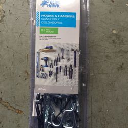 Blue hawk 20-piece steel pegboard kit