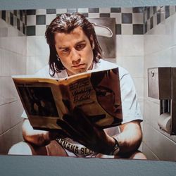 Pulp Fiction Canvas Poster Bathroom Scene Wall Art Room Decor Aesthetic