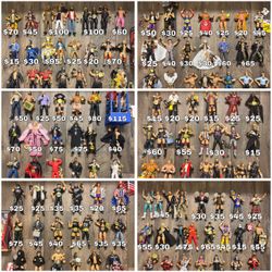 WWE AEW Rare Wrestling Action Figures Ultimate Edition Elite Unrivaled Unmatched Action Figures