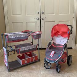 Baby Play And Go Crib And Stroller Set