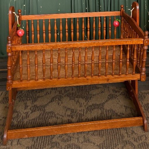Sturdy Wooden Bedside Bassinet + Cradle 