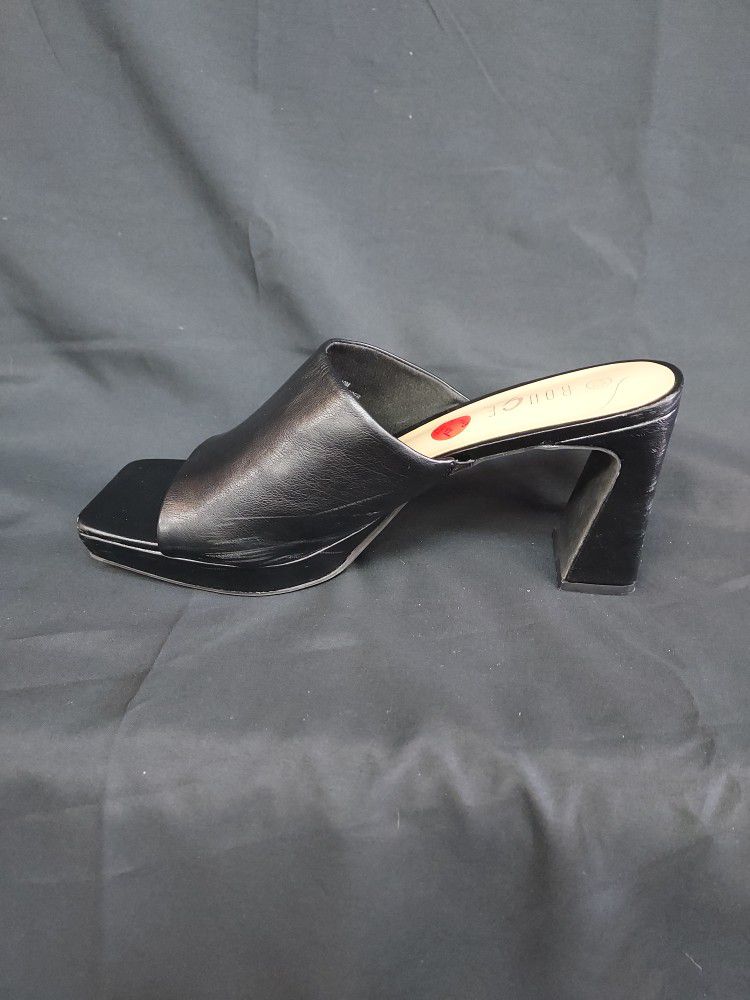 Black Wedge Sandal Size 10