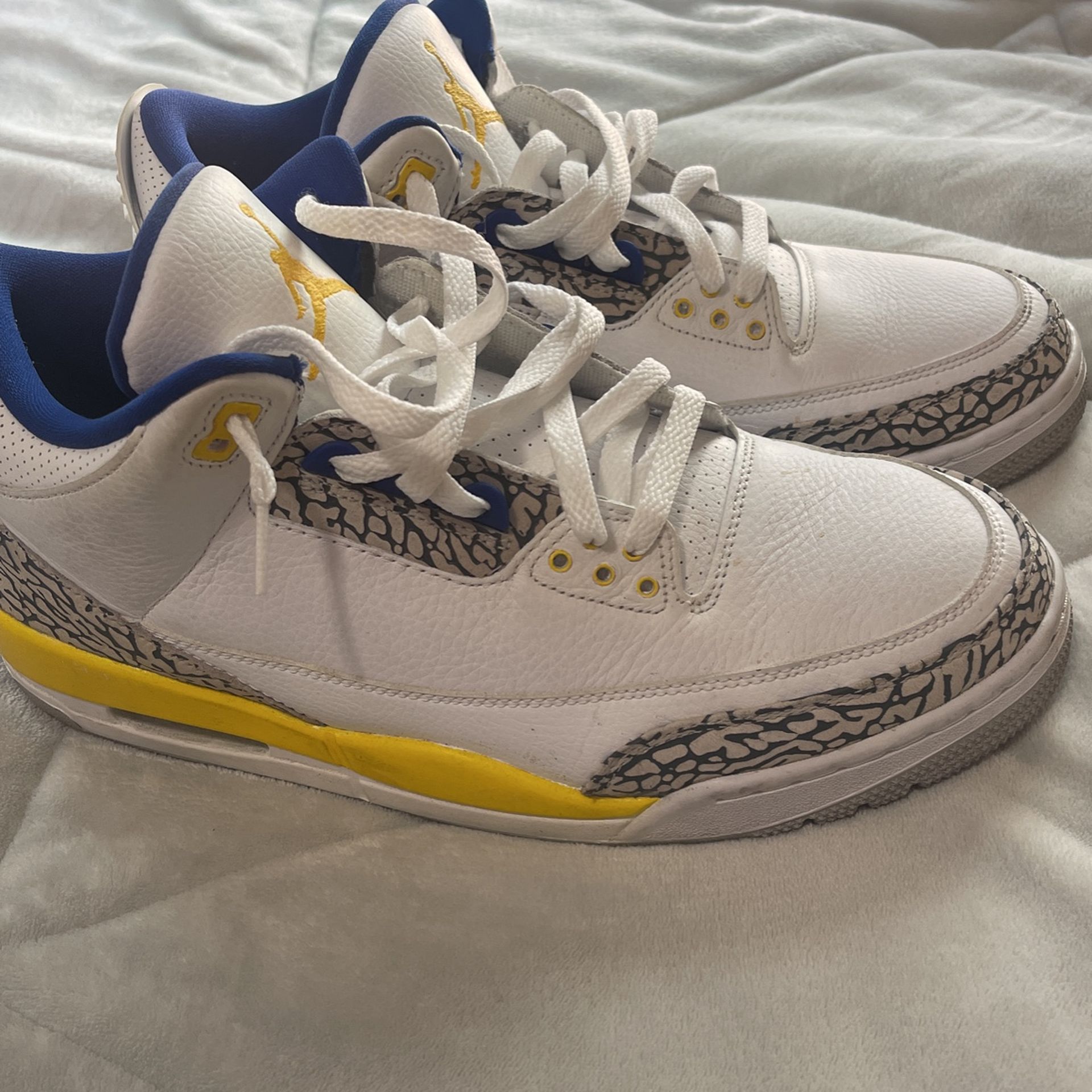 Custom Rams/GSW Jordan 3 Size 12