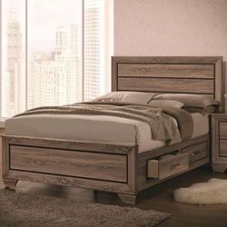 Brand New Rustic Design 4 Drawer Storage Bed