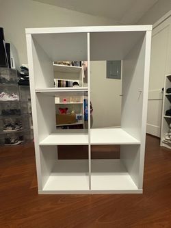 White Cube Bookcase Storage Shelf Unit