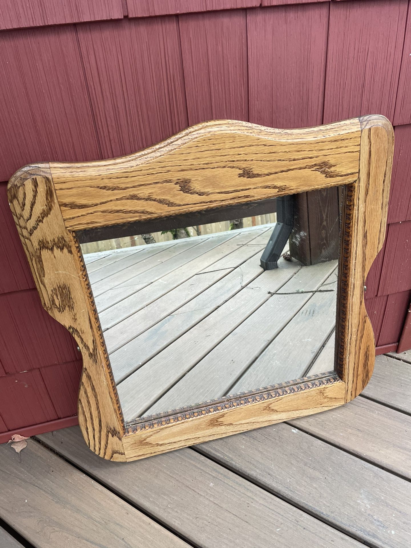 Wood Hanging Mirror