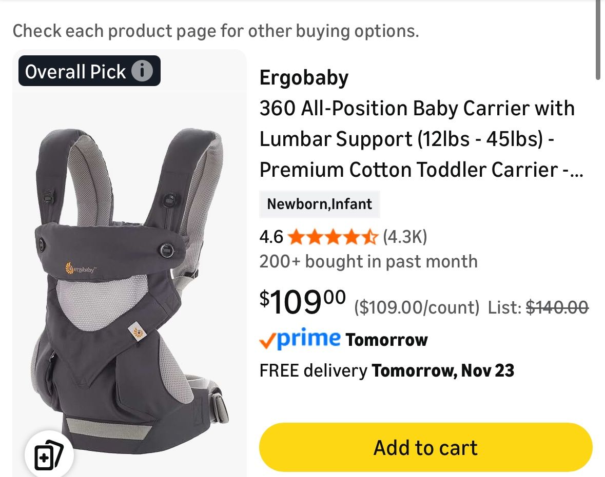 Ergo Baby Carrier