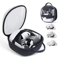 Hard Carrying Case For Meta Quest 3S/3/2  VR Headset and Touch Controllers