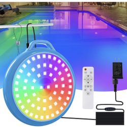 Pool Lights - Above Ground Pools Light with Remote, 10W IP68 Waterproof Dimmable LED Pool Lights 
