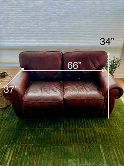 Article leather loveseat sofa 66”