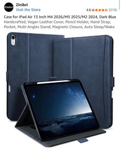 Zinibri iPad Air 13 Inch Case Dark Blue