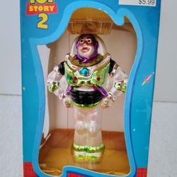 COLLECTOR CHRISTMAS Toy Story 2 Buzz Lightyear Hand Blown Glass Ornament NIB
