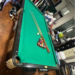 ANTIQUE POOL TABLE