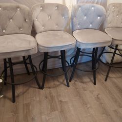 Gray Barstools Set Of 4 Beautiful 