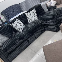 “L” Shape Sectional 🖤 Black Color 