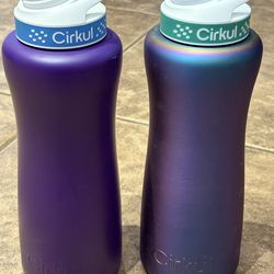 32oz purple metal Cirkul water bottles
