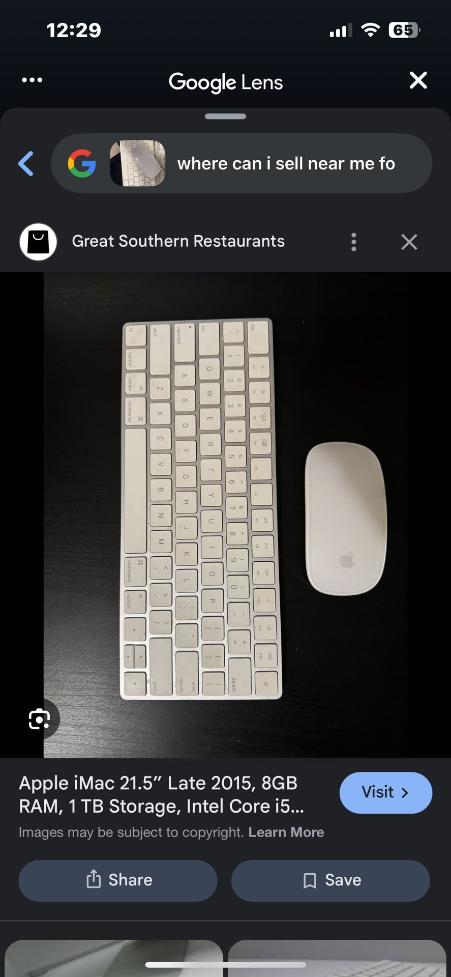 Apple iMac 21.5” Keyboard & Mouse